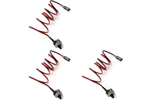 3-Pack PC Power On/Off Switch Cable, 2-Pin ATX Desktop Computer Power Button Cord, 45CM for PC Case and Motherboard