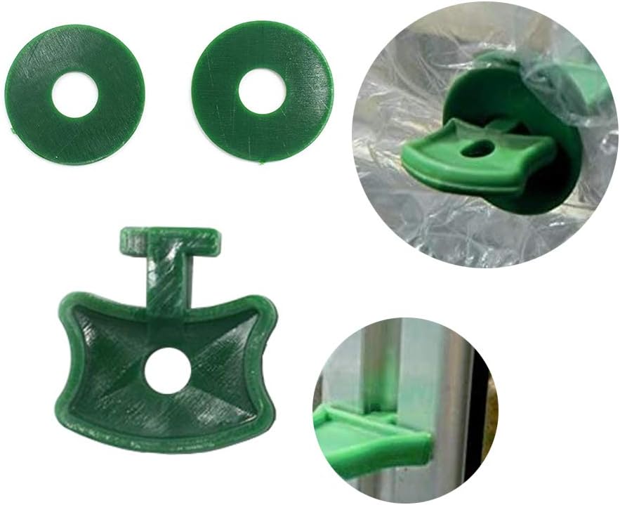 Skystuff 100Pcs Greenhouse Plastic Twist Clips Green Fixing Clips and