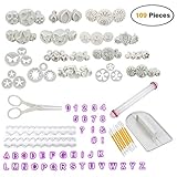 Fondant Tools Cadrim 109pcs Fondant Cutter Cake Decorating Kit Cake Baking Tools Sugarcraft Icing Decoration Kit Flower Modelling Fondant Tools