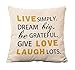 Onker Cotton Linen Square Decorative Throw Pillow Case Cushion Cover 18