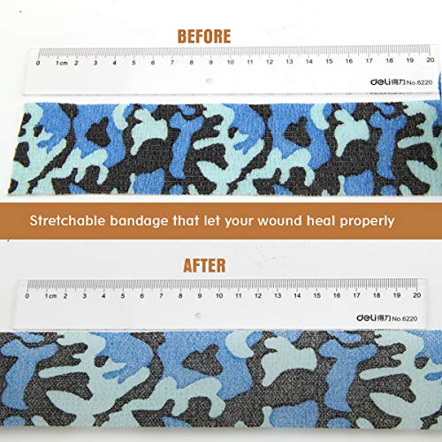MUEUSS Self Adhesive Bandage Tape Vet Wrap Self Adherent Cohesive Bandages First Aid Wrap Waterproof Non-Woven Elastic Bandage for Animals Pet Sports Supply FDA Approved 6 Rolls, 2 inches x 5 Yards - Thumbnail 4
