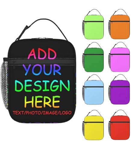 GZYZXP Sacs-Repas Personnalisé, Lunch Bag Personnalisé, Sac Isotherme Repas, Sac à Lunch Isotherme, Personnalisée Photo Sac Lunch, Convient Aux écoles, Entreprises, Pique-niques En Plein Air, Etc