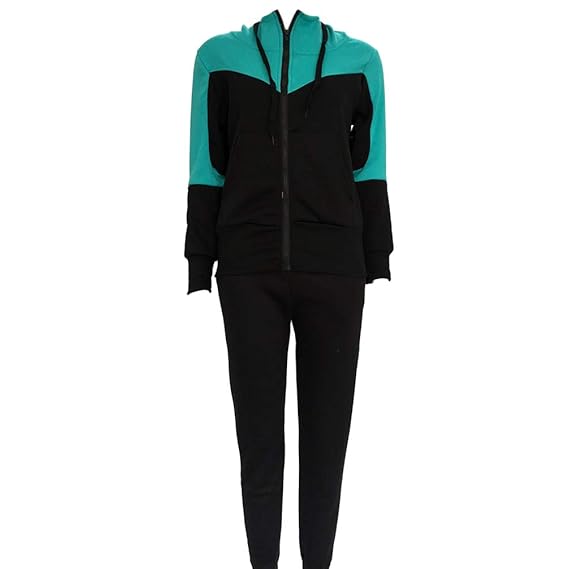 YiiJee Damen Mode Hoodie Trainingsanzug Sätze Gemütlich Langarm Tops mit Reißverschluss und Hose Zwei Stück Joggingsanzug