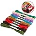 Homder Embroidery Thread Friendship Bracelet String - 100 Skeins Premium Rainbow Color Embroidery Floss, Crafts Floss, 100％Cotton