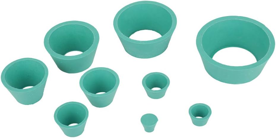9Pcs Rubber Filter Adapter Cone Silicone Funnel Adapter Flask Filtration Set Cones Stopper Buchner Funnel - Image 3