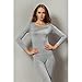 Liang Rou Women's Scoop Neck Stretch Top & Bottom Thin Underwear Set Grey S XS-S (0 2 4 6) 1 Set Grey