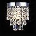 Floodoor Crystal Chandelier,Mini Modern Flush Mount Ceiling Light 5.9 Inches Diameter for Bedroom,Hallway,Kitchen,Dining Room,Living Room