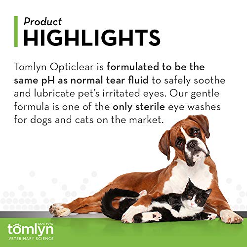Tomlyn Sterile Eye Wash for Dogs and Cats,  (Opticlear) 4oz - Thumbnail 3