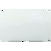 Quartet Whiteboard, Glass Dry Erase Board, Magnetic, 8' x 4', Infinity Frameless Mounting, White Surface, Accessory Tray, 1 Dry Erase Marker and 2 Glass Board Magnets (G9648W-A)