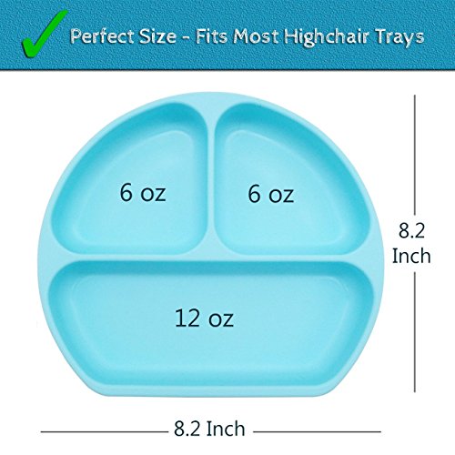 image for SiliKong Silicone Suction Plate For Toddlers, BPA Free, Dishwasher, Mi