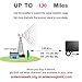 TV Antenna Indoor Digital HDTV Freeview 4K HD VHF UHF for Local Channels 130 Miles with Signal Amplifier for All Television 16.4 ft Cable
