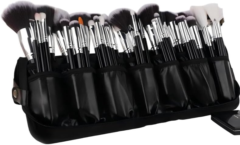 Amazon.com : BYOOTIQUE Makeup Brush Bag Foldable Holder Organizer