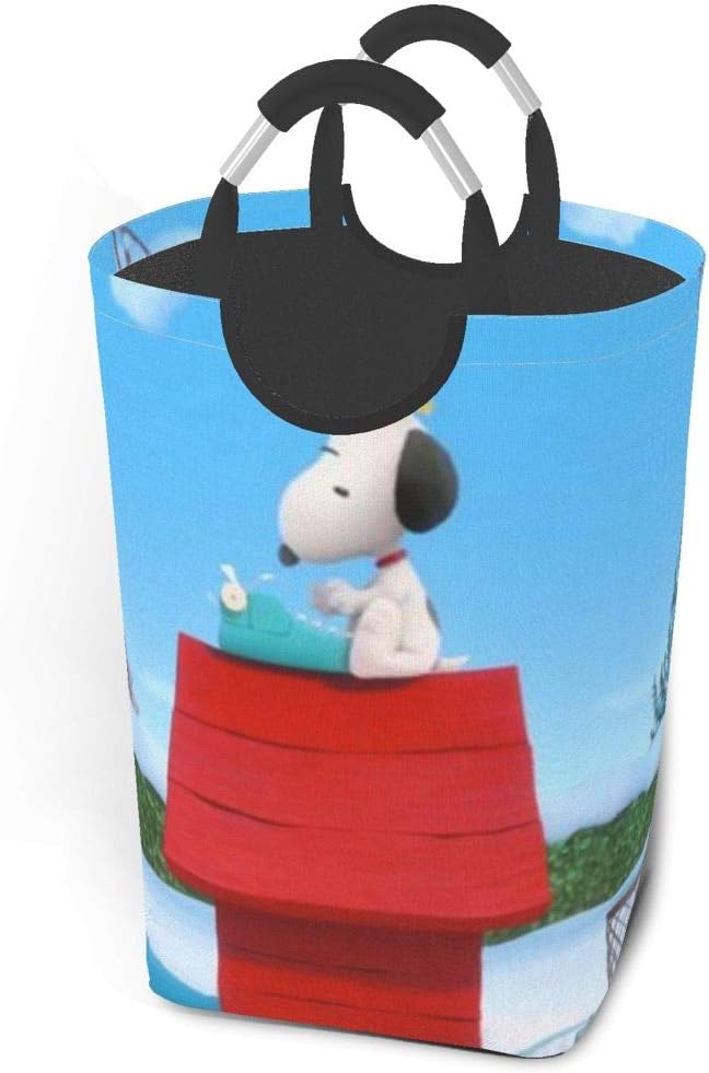 GCNqat Laundry Basket Charlie Brown Meeting Snoopy for The First Time Laundry Hamper Foldable Clothes Bag Folding Washing Bin