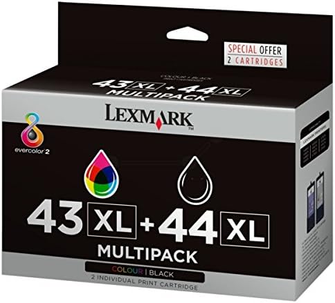 LexmarkNo 43XL and No 44XL Ink Cartridge Colour and Black Combo-Pack