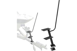 LITBM Boat Trailer Step, Heavy Duty Steel Step for Boat Trailer Tongue with Handrail, 450lbs Capacity, 2-Step, Black