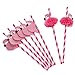 LIGONG Pack of 12 Flamingo Honeycomb Straws for Hawaiian Luau/Birthday/Weddings/Pool Cocktail Party Supplies Tropical Drinks Decorations,ROSE