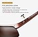 COSVER Men's Sports Style Polarized Sunglasses for Men Driving Cycling Running Fishing Golf Unbreakable Frame Metal Driver Glasses (Brown)