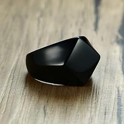 MYNENEY Stainless Steel Square Shape Signet Style