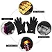 LP Silicone Heat Resistant Grilling BBQ Gloves (Pair) for Cooking Camping Baking Smoking Potholder Fireplace Black