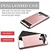 JITTERBUG SMART (5.5inch) Case, LUXCA Ares [Slim Fit] [Brushed Metal Texture] Ultimate Protection 2 Layer Cover for JITTERBUG SMART (5.5inch) (Rose Gold)