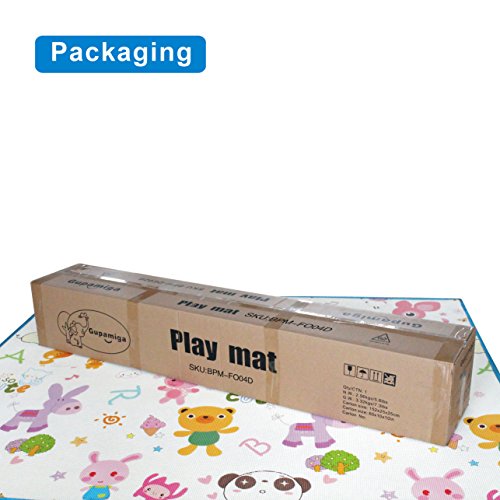 Play mat baby Care XPE Foam Floor Gym Slip thickening Reversible Waterproof playmat Portable double sides Kids Baby Toddler Outdoor or Indoor Use(Forest, 59x70x0.8in)