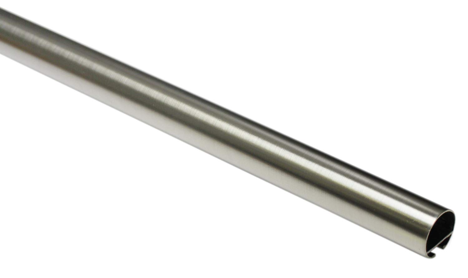 Gardinia Curtain Rod with Inner Rail, Diameter 25 mm, Stainless Steel Look, 160 cm
