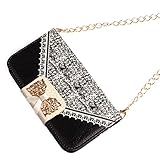 Towallmark(TM)Flip Leather Case Cover+Case Bag Straps for Samsung Galaxy S5 i9600 Black