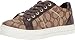 COACH Womens Paddy Low Top Lace Up Fashion Sneakers, Khaki/Chestnut, Size 6.5