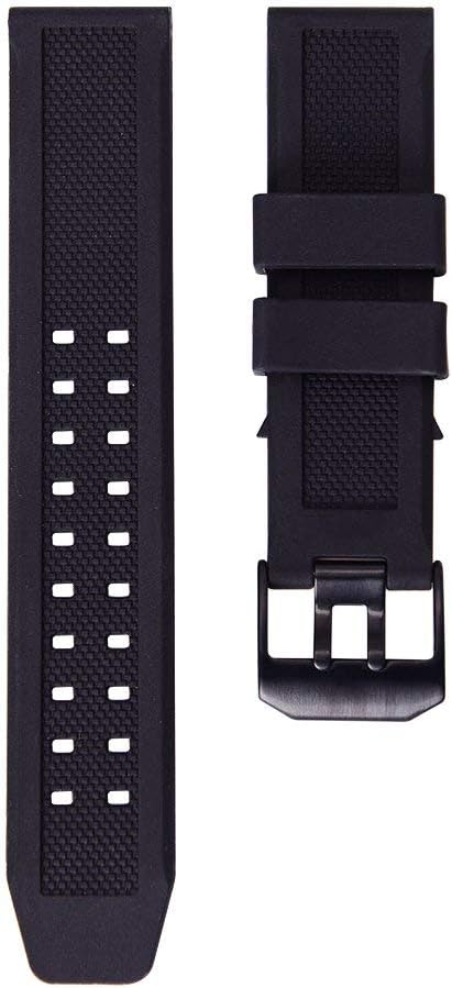 23mm Rubber Watch Band Strap Fits Casio Replacement for Luminox 3050 8800 and 3950 Series (Black)
