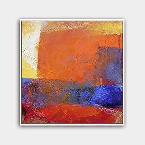 Framed Canvas Wall Art Modern Texture Painting Canvas Prints Home Artwork Decoration for Living Room,Bedroom - 16x16 inches