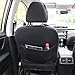 Leader Accessories Platinum Vinyl Black/Grey One Faux Leather Front Seat Cover Universal for Car Truck SUV Front Seats