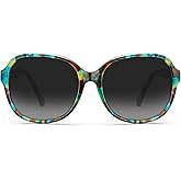 CARFIA Acetate Oversized Square Polarized Sunglasses for Women UV Protection Retro Trendy Big Shades