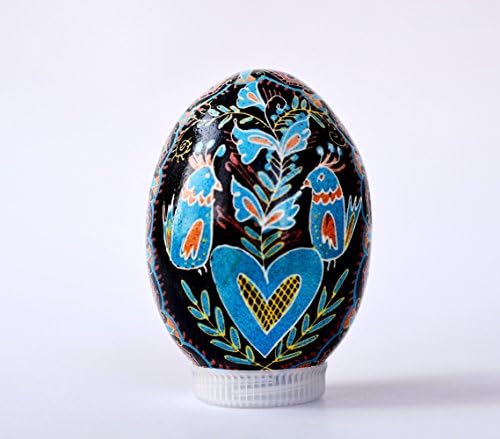 Love Birds Pysanka egg, chicken egg hand painted, Ukrainian Easter egg