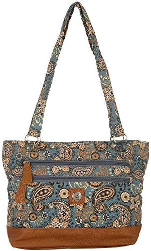 Stone Mountain Grey Paisley Quilted Donna Tote Handbag One Size Grey multi