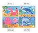 Vileafy Marine Organism Series Jigsaw Puzzle Sets, 4-Pack 4 Complexities, Best for 3-5 Years Old Babies to Develop Dexterity and Problem Solving, Free Iron Box for Easy Storage, 6 1/2