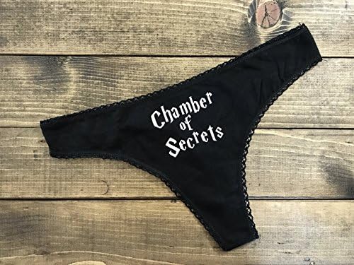 Harry Potter Panties - Harry Potter Thongs - Harry Potter Women's Underwear - Chamber of Secrets Ladies Black Thong