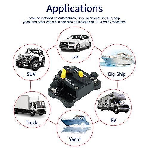 5 Circuit+Breaker+Automotive+12V+42VDC+Waterproof