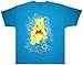 Disney Women's Happy Winnie The Pooh T-shirt Plus Size Sky Blue (2X)