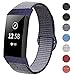 HAPAW Nylon Bands Compatible with Fitbit Charge 3, Soft Adjustable Breathable Sport Replacement Band Accessories Wristband Women Man for Charge 3 / Charge 3 SE Watch