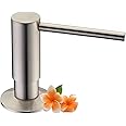 Avola Built in Sink Soap Dispenser, Spot Resist Solid Brass Deck Mounted Kitchen Lotion or Soap Dispenser,Brushed Nickel,Kitchen Sink Soap Dispenser Refill from The Top