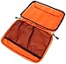 LoaferUp Travel Organizer - Double Layer Electronics Case, Cable Management Bag with Carrying Strap, Grey/Orange