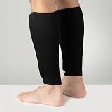 Blitz Elastic Shin Pads Black Small - Padded Slip On Martial Arts view 4