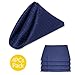 ColorBird Elegant Waffle Jacquard Cloth Napkins 17 x 17 Inch Washable Dinner Napkins Water Resistant Spillproof Polyester Fabric Table Napkins for Baby Shower Weddings Parties Banquets, Set of 4, Navy