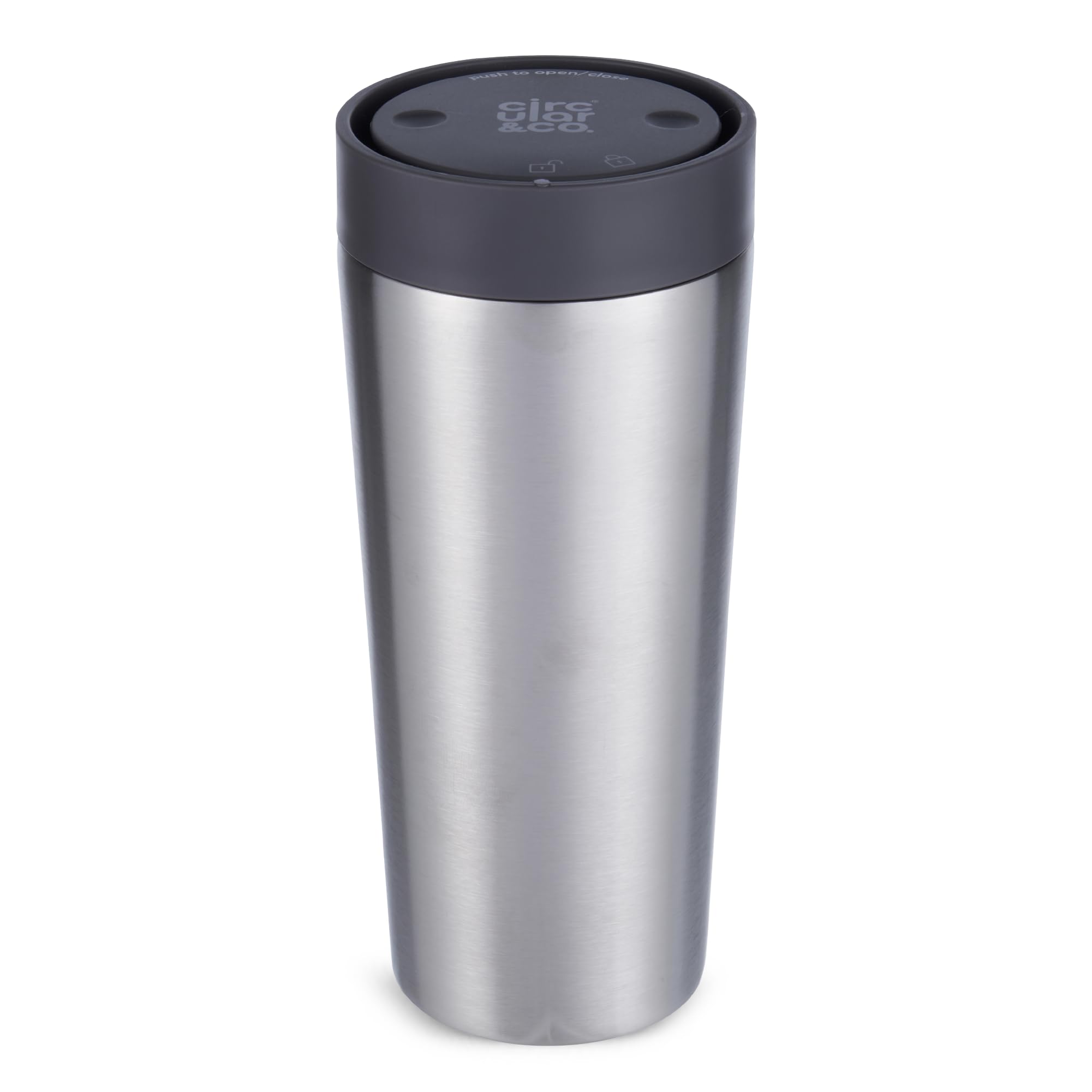 Circular & Co Pre 2026 (Previous Generation) Thermal Stainless Steel Travel Mug - 16oz/454ml - 100% Leakproof & Lockable - 6 Hours Hot/Cold - Push Top, One Hand Open, 360 Drinking Coffee Tumbler