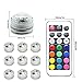Flameless LED Tea Lights Candles Submersible LED Lights Remote Control Multi Color Option Battery