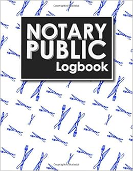 Notary Public Logbook Notarial Journal Notary Paper