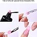 enForten 100pcs Clear Dual Nail System Form UV Gel Acrylic Nail Mold Artificial Nail Tip + Box