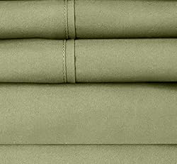Queen Sheets Sage - 6 Piece 1500 Supreme Collection