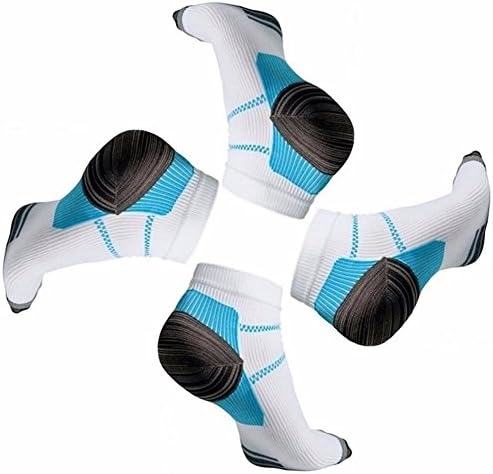 2 Pairs Upgraded Sport Plantar Fasciitis Arch Support Low Cut Running Gym Compression Foot Socks Sleeves 2 Size