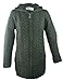 100% Irish Merino Wool Ladies Hooded Aran Zip Sweater Coat by West End Knitwear